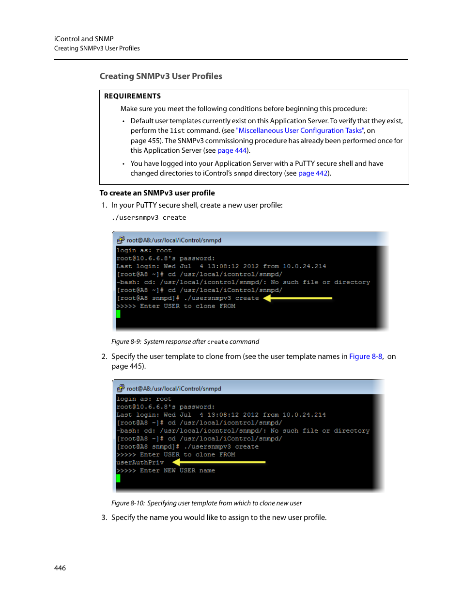 Creating snmpv3 user profiles | Grass Valley iControl V.4.43 User Manual | Page 456 / 772