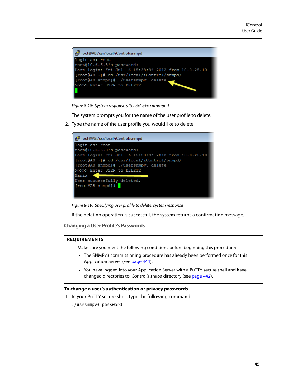 Changing a user profile’s passwords | Grass Valley iControl V.4.43 User Manual | Page 461 / 772