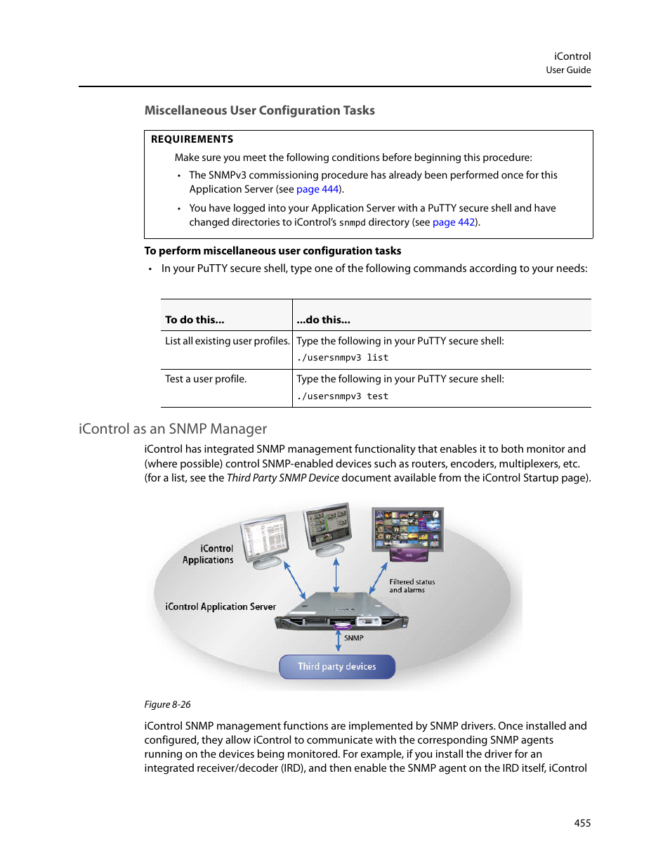 Miscellaneous user configuration tasks, Icontrol as an snmp manager | Grass Valley iControl V.4.43 User Manual | Page 465 / 772
