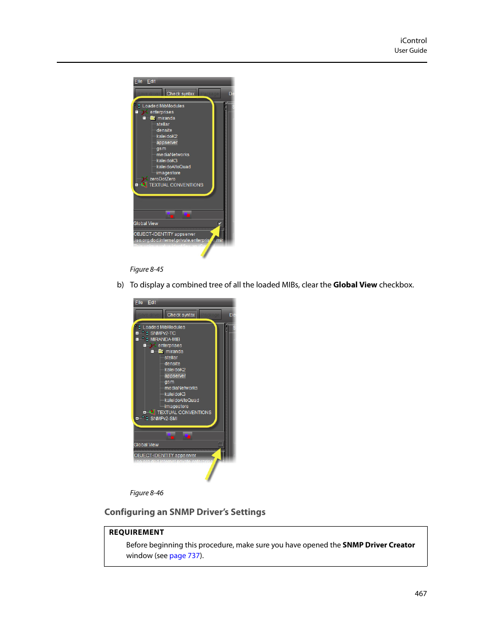 Configuring an snmp driver’s settings | Grass Valley iControl V.4.43 User Manual | Page 477 / 772