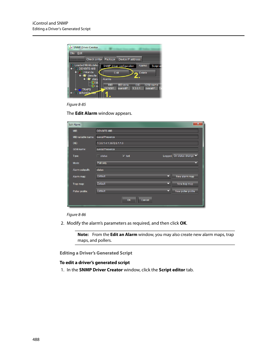 Editing a driver’s generated script | Grass Valley iControl V.4.43 User Manual | Page 498 / 772