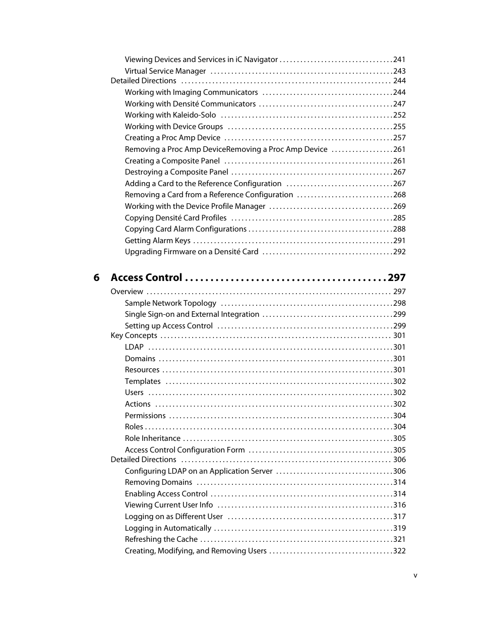 6access control | Grass Valley iControl V.4.43 User Manual | Page 5 / 772
