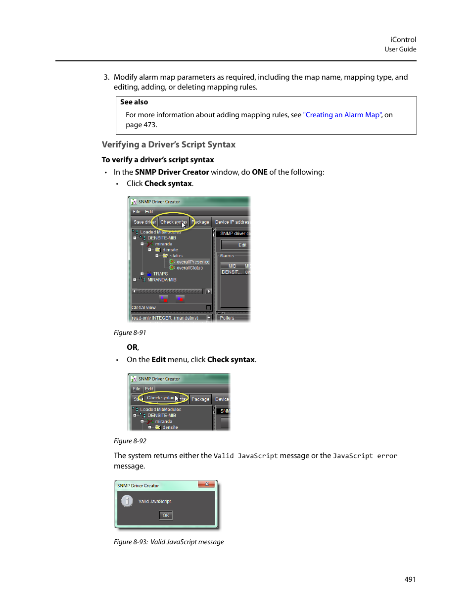 Verifying a driver’s script syntax | Grass Valley iControl V.4.43 User Manual | Page 501 / 772