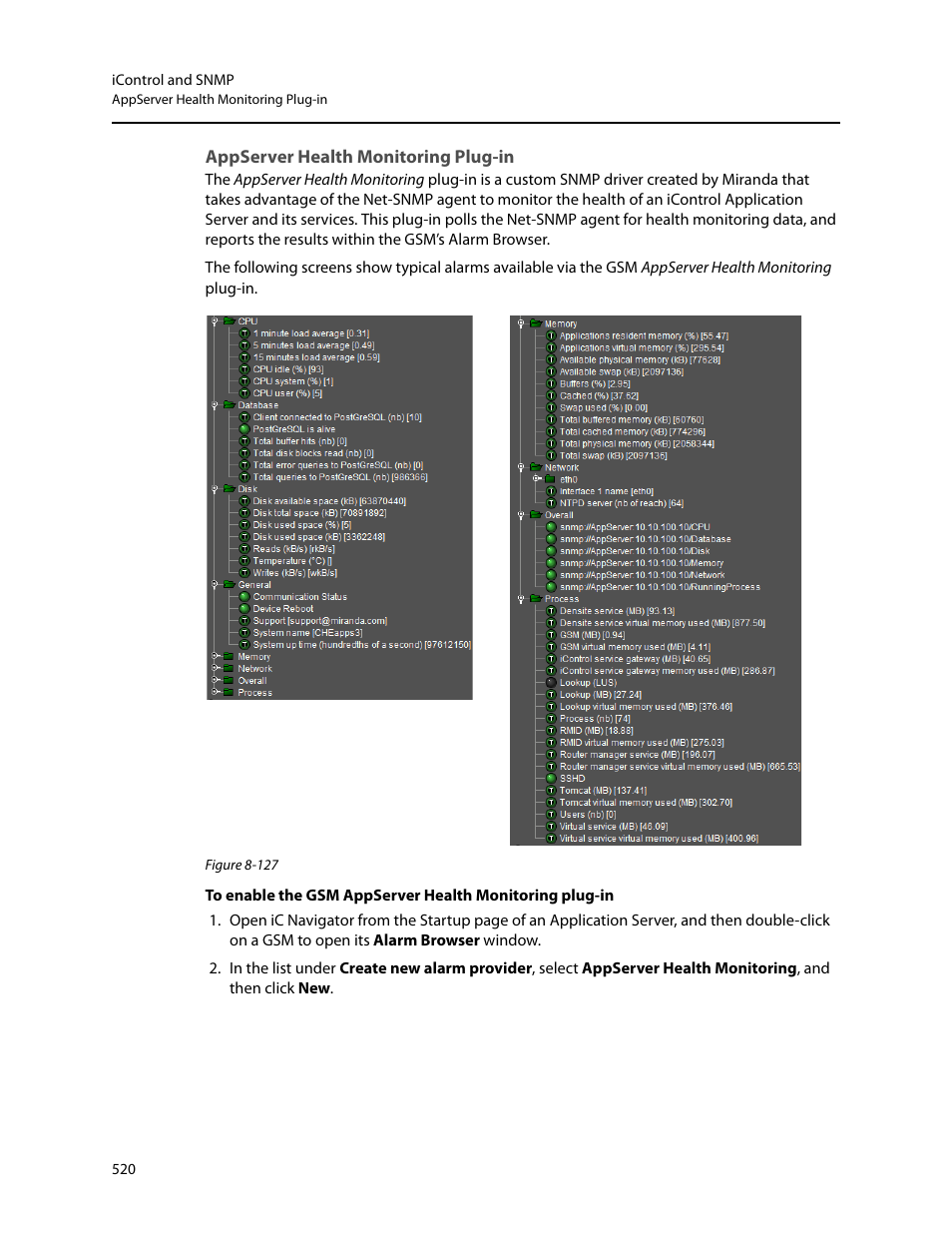 Appserver health monitoring plug-in | Grass Valley iControl V.4.43 User Manual | Page 530 / 772