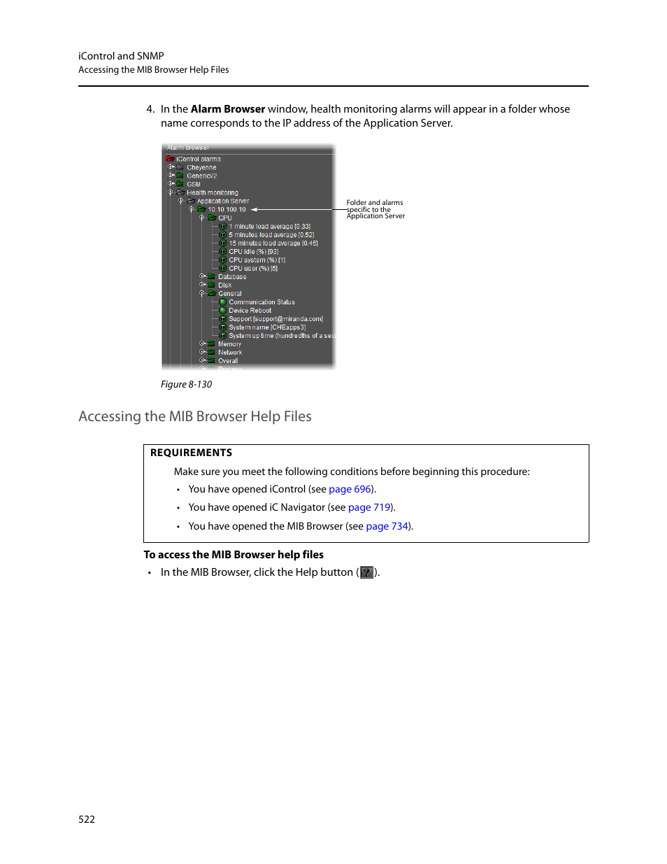 Accessing the mib browser help files | Grass Valley iControl V.4.43 User Manual | Page 532 / 772