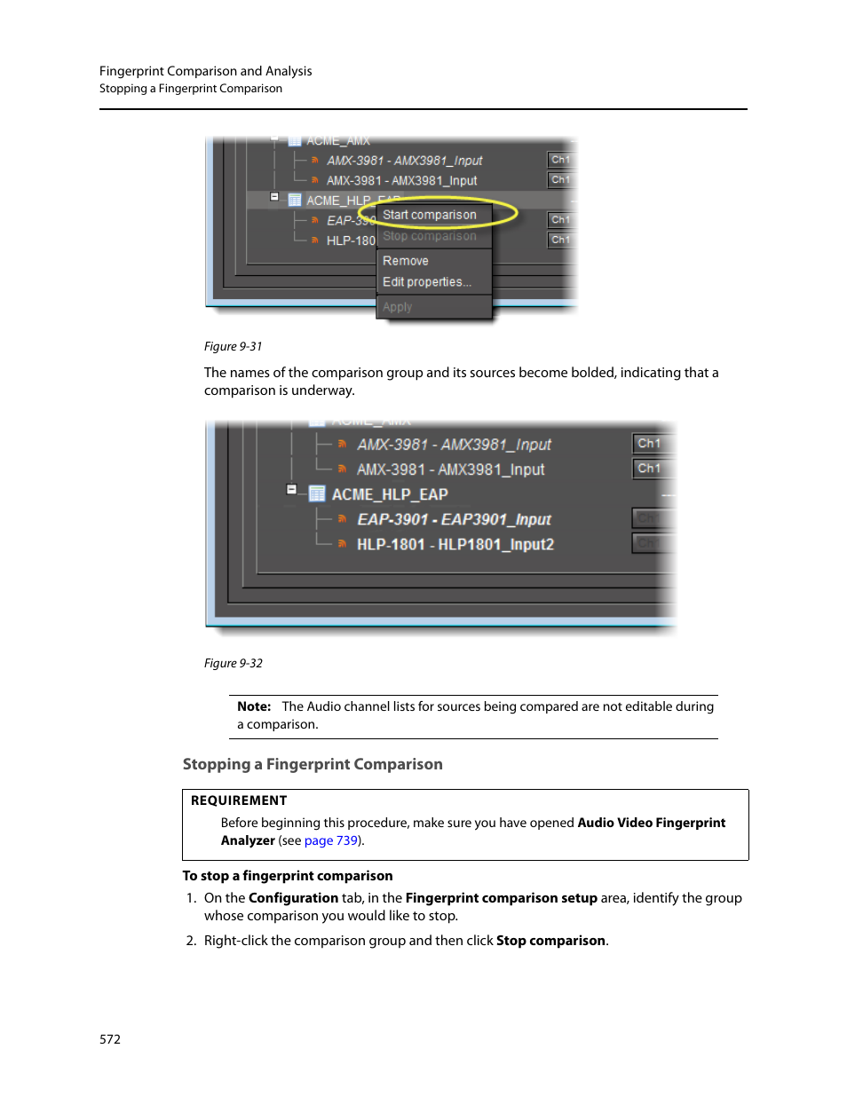 Stopping a fingerprint comparison | Grass Valley iControl V.4.43 User Manual | Page 582 / 772