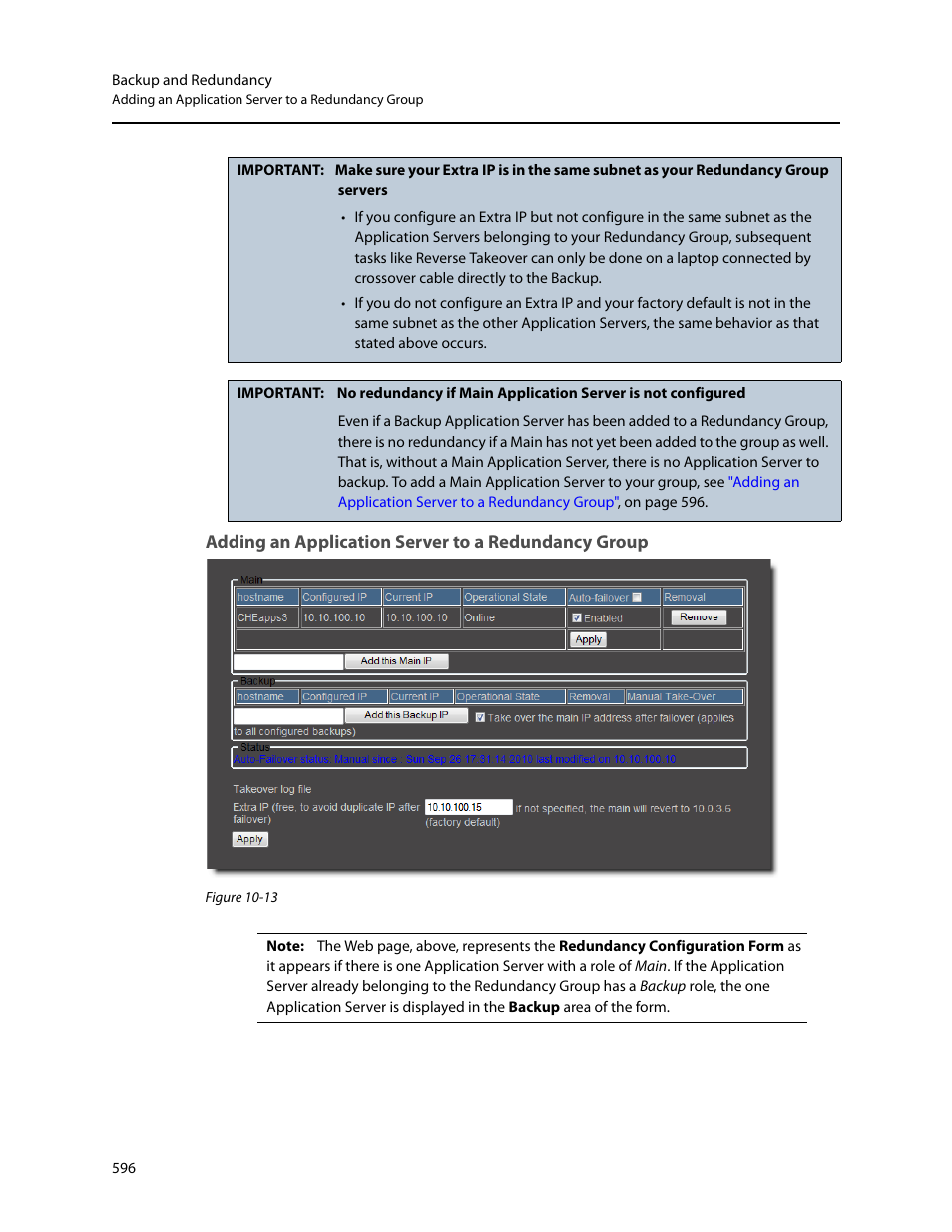 Adding an application server to a redundancy group | Grass Valley iControl V.4.43 User Manual | Page 606 / 772