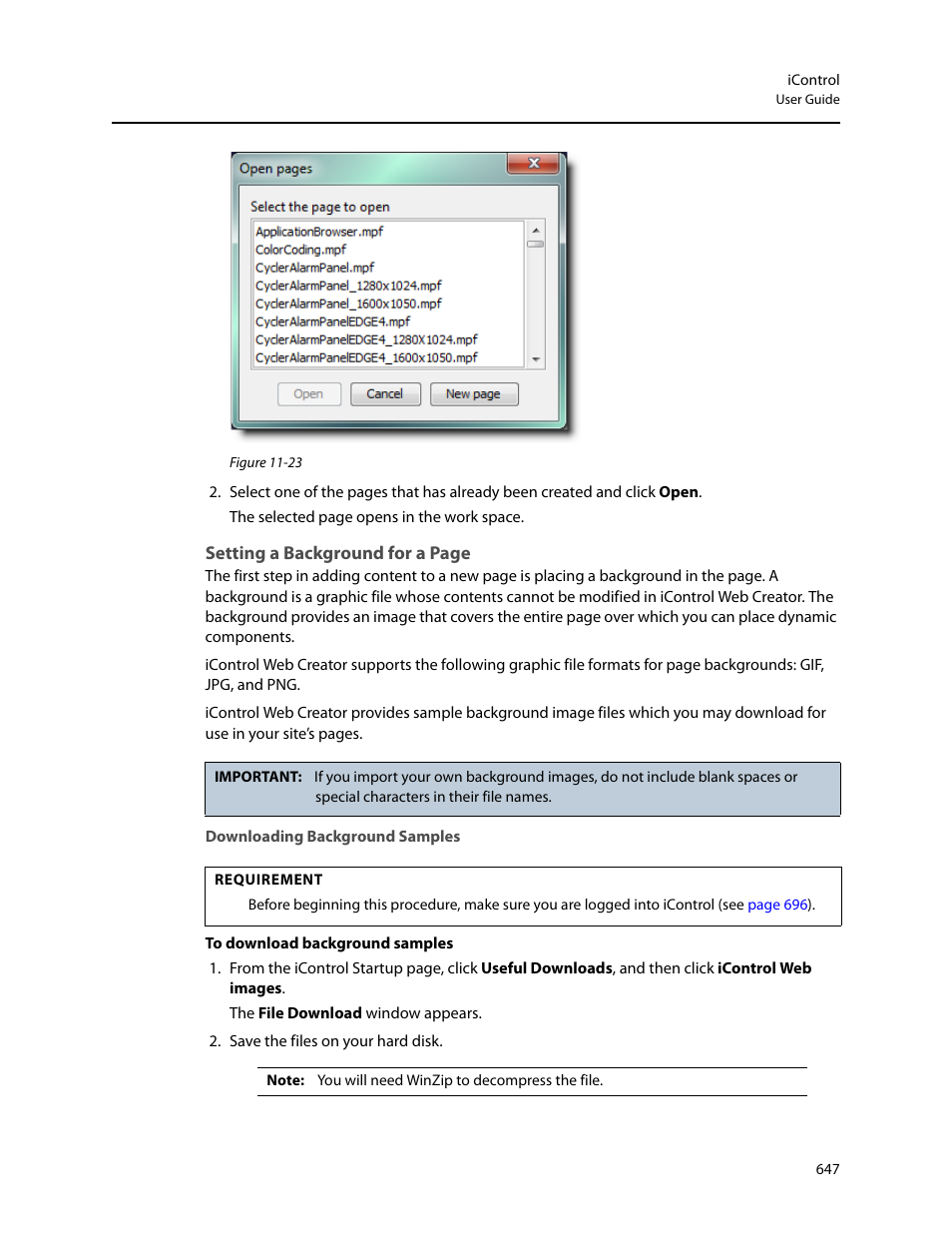 Downloading background samples | Grass Valley iControl V.4.43 User Manual | Page 657 / 772