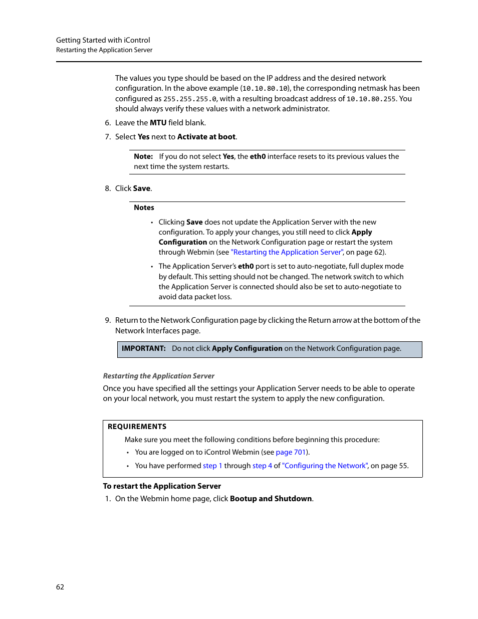 Restarting the application server | Grass Valley iControl V.4.43 User Manual | Page 72 / 772