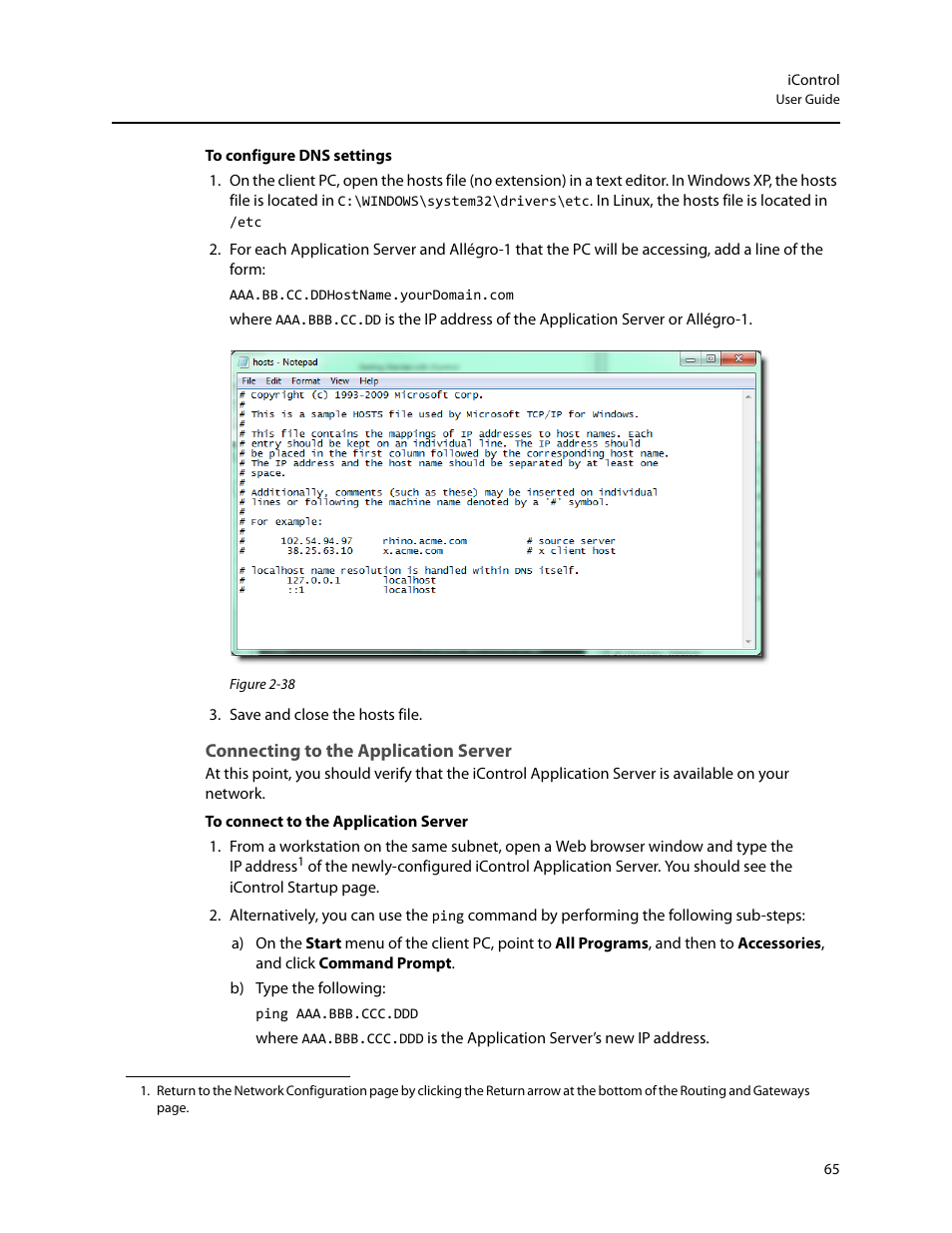 Connecting to the application server | Grass Valley iControl V.4.43 User Manual | Page 75 / 772