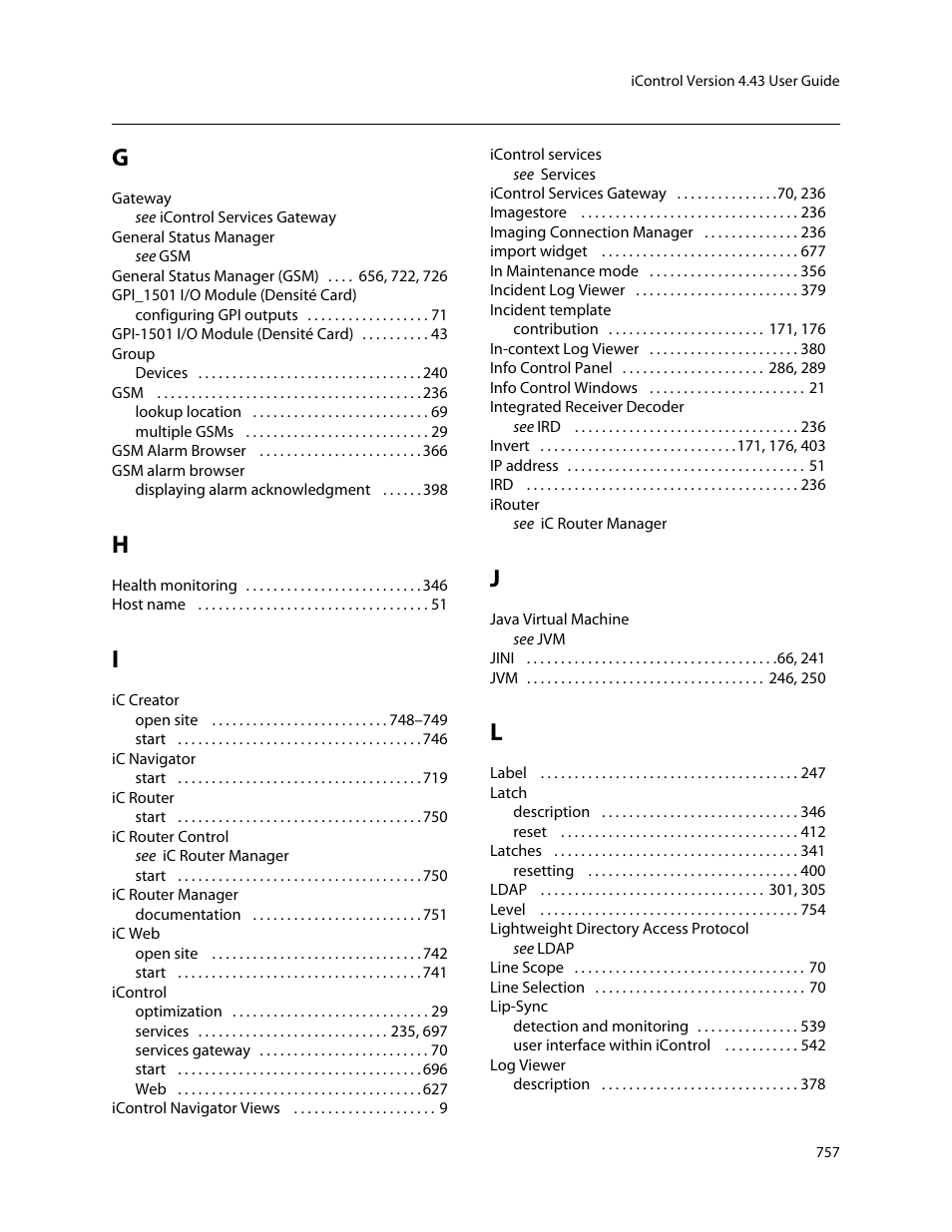 Grass Valley iControl V.4.43 User Manual | Page 767 / 772