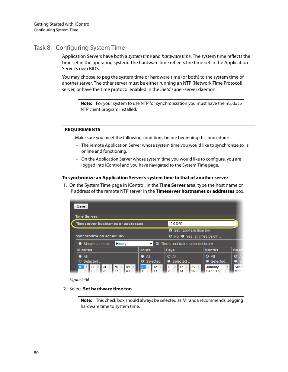 Task 8: configuring system time, Configuring system time | Grass Valley iControl V.4.43 User Manual | Page 90 / 772