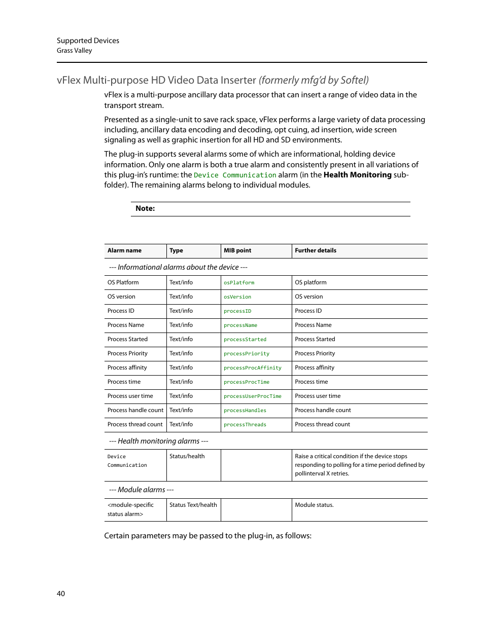 Grass Valley iControl Supported Devices V.2 User Manual | Page 48 / 86