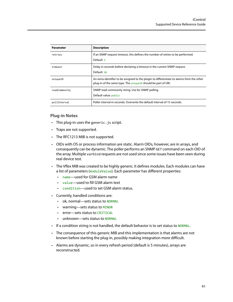 Plug-in notes | Grass Valley iControl Supported Devices V.2 User Manual | Page 49 / 86