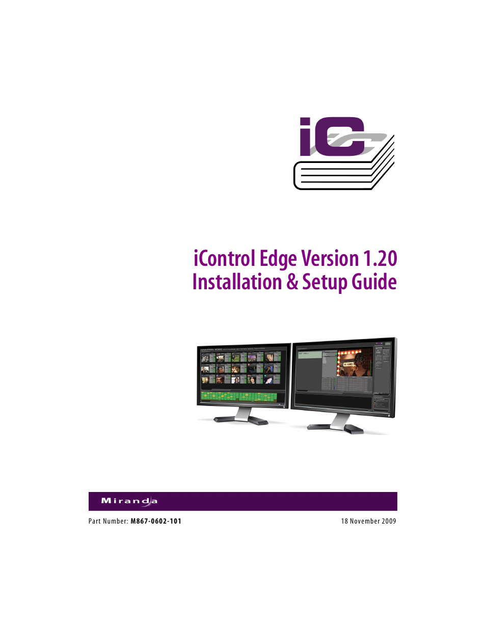Grass Valley iControlEdge v.1.20 Installation User Manual | 110 pages