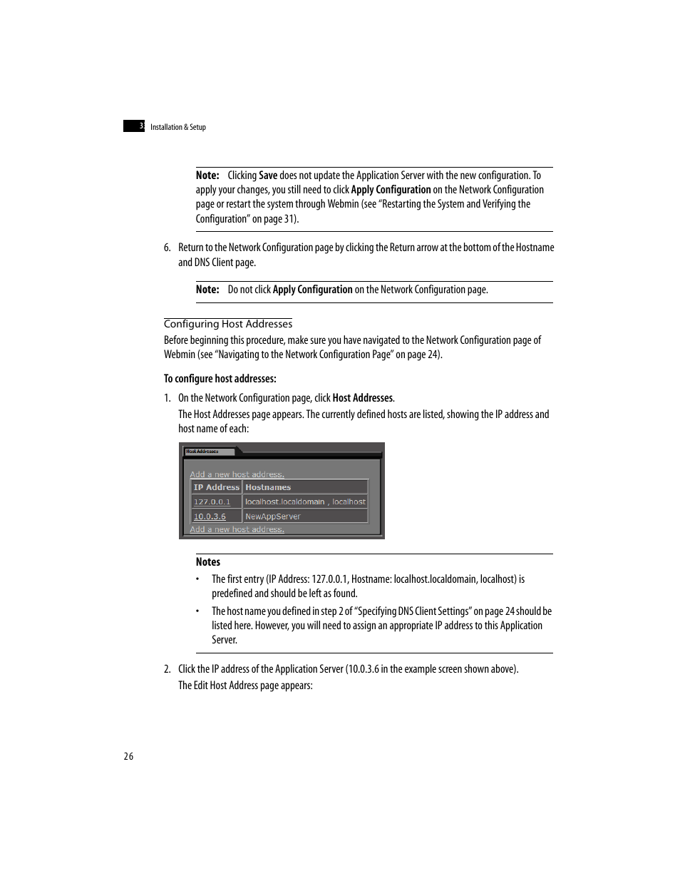 Configuring host addresses | Grass Valley iControlEdge v.1.20 Installation User Manual | Page 30 / 110