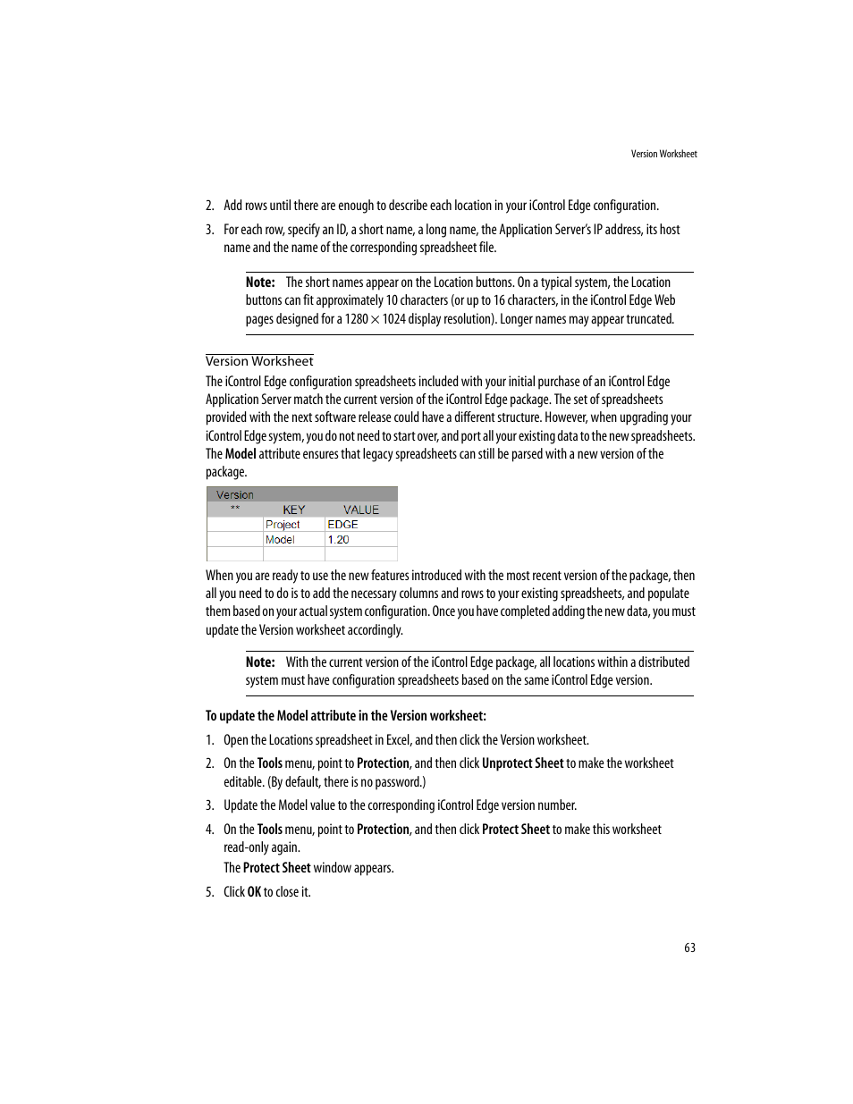 Version worksheet | Grass Valley iControlEdge v.1.20 Installation User Manual | Page 67 / 110