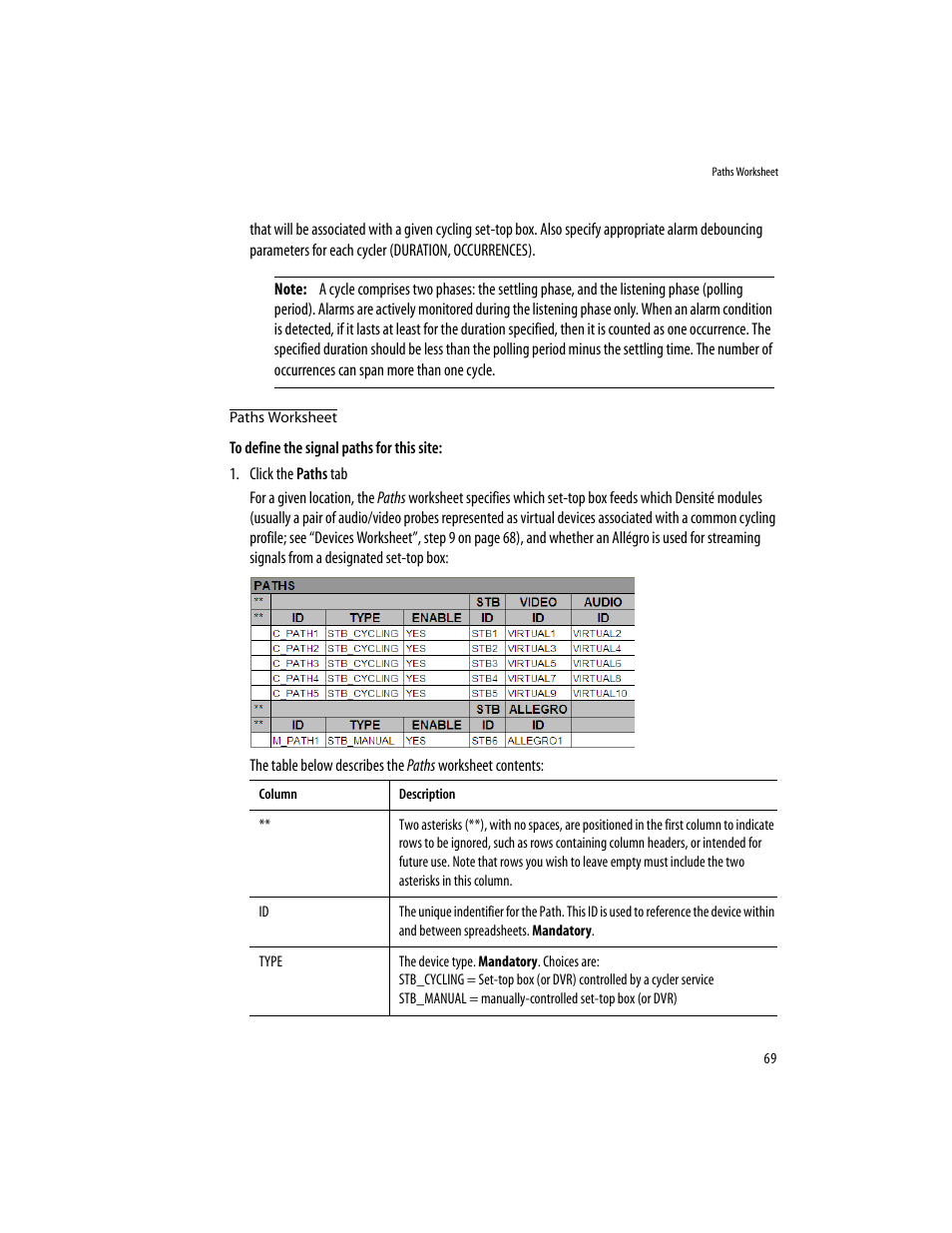 Paths worksheet | Grass Valley iControlEdge v.1.20 Installation User Manual | Page 73 / 110
