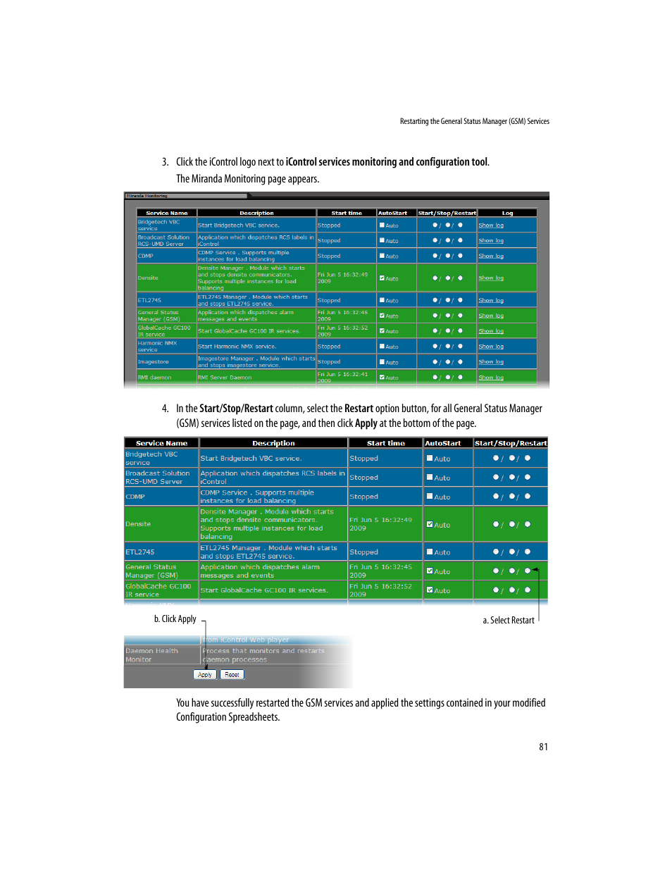 Grass Valley iControlEdge v.1.20 Installation User Manual | Page 85 / 110