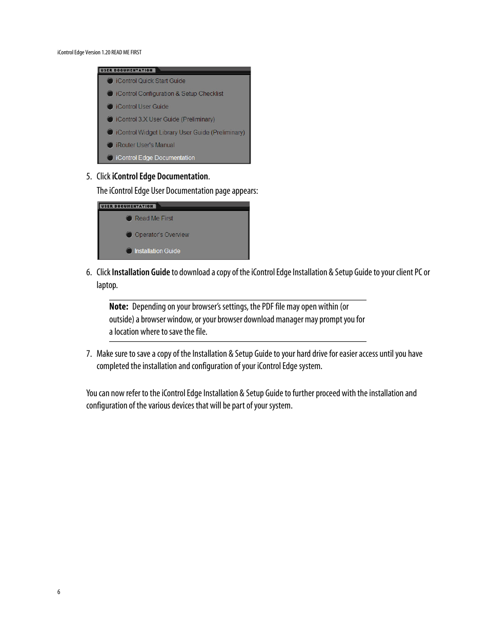 Grass Valley iControlEdge v.1.20 ReadMeFirst User Manual | Page 6 / 7
