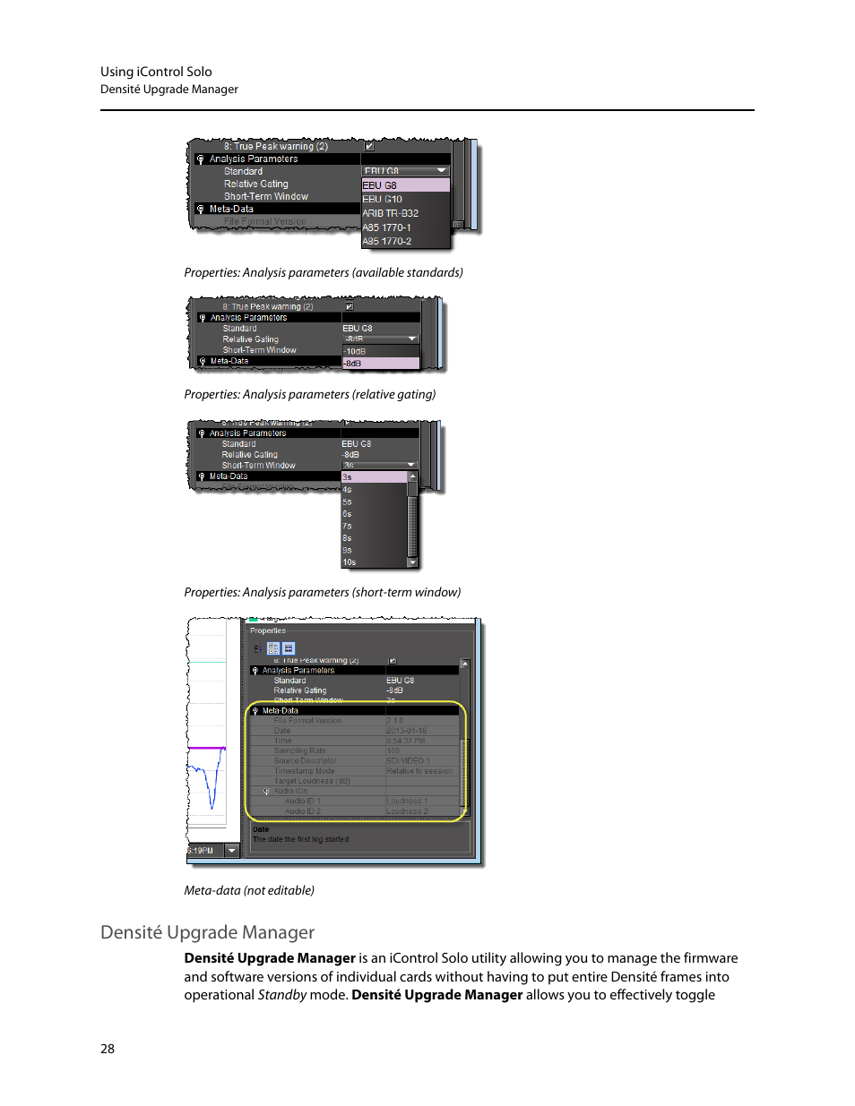 Densité upgrade manager | Grass Valley iControl Solo v.6.00 User Manual | Page 32 / 70