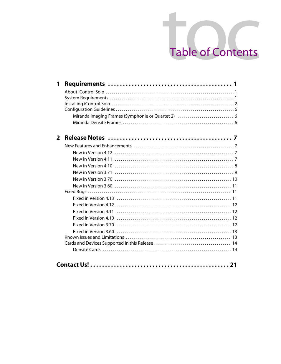 Grass Valley iControl Solo v.4.13 User Manual | Page 3 / 25