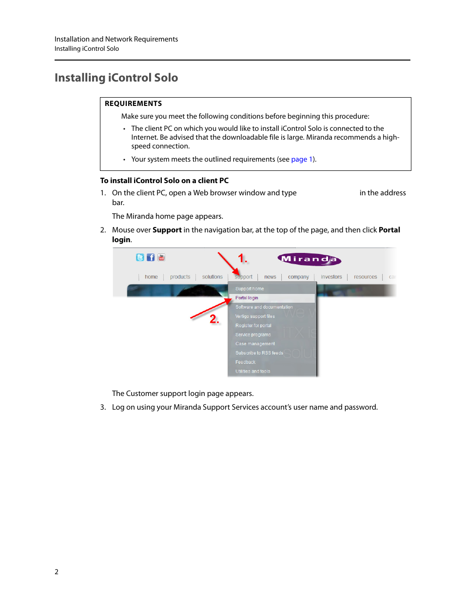 Installing icontrol solo | Grass Valley iControl Solo v.4.13 User Manual | Page 6 / 25
