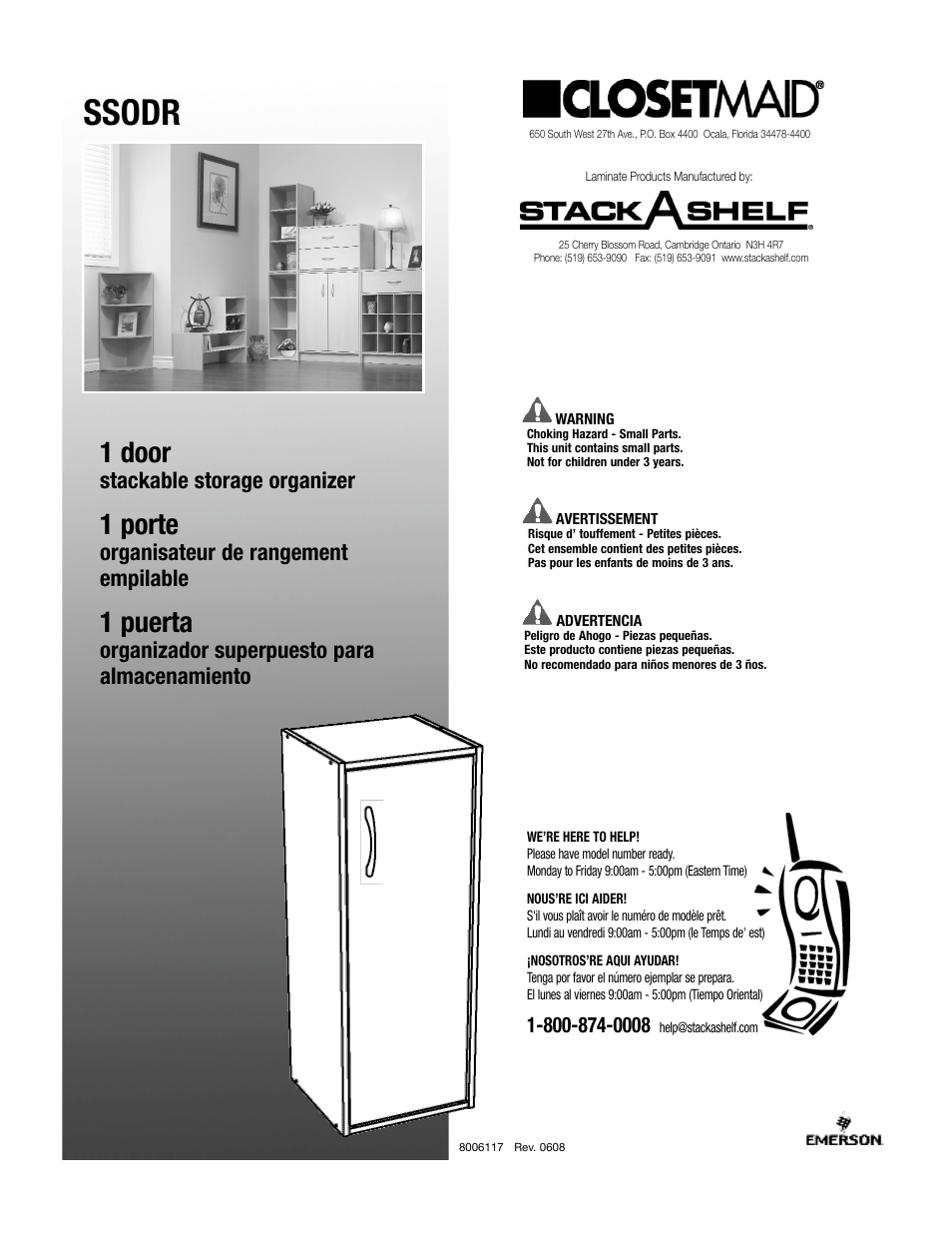 Closet Maid Stackable Storage Organizer SSODR User Manual | 4 pages