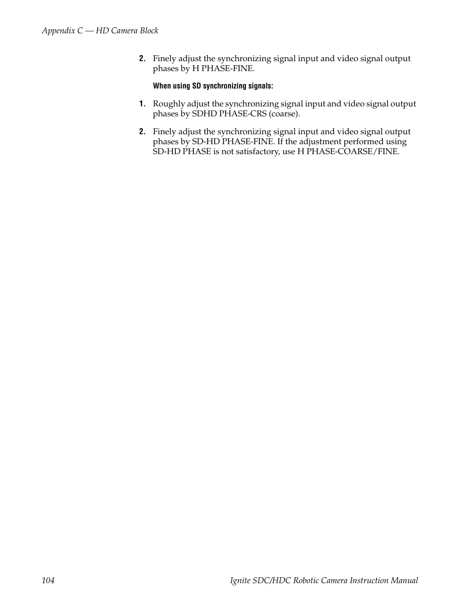 Grass Valley Ignite SDC User Manual | Page 104 / 122