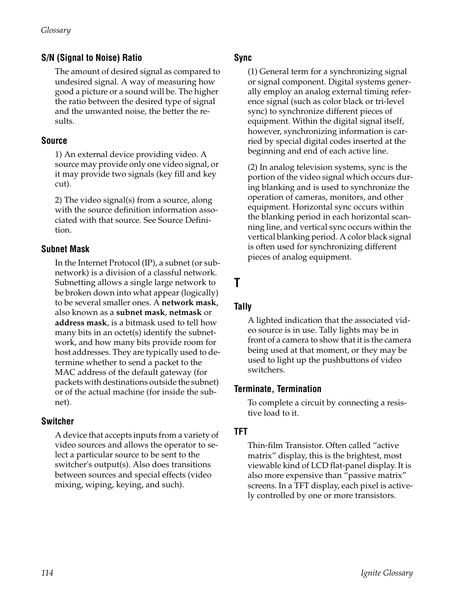 Grass Valley Ignite SDC User Manual | Page 114 / 122