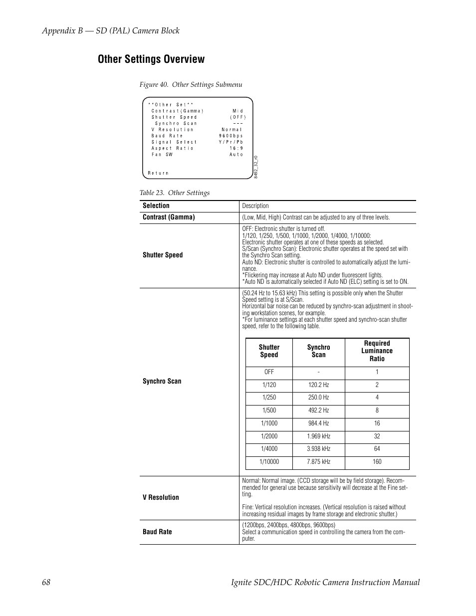 Other settings overview | Grass Valley Ignite SDC User Manual | Page 68 / 122
