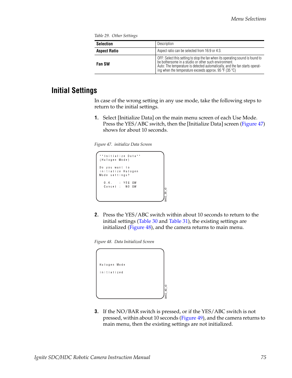 Initial settings | Grass Valley Ignite SDC User Manual | Page 75 / 122