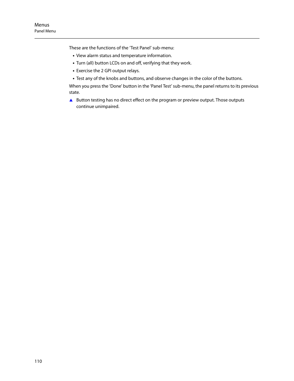 Grass Valley iMC-Panel-100 v.7.2.9.0 User Manual | Page 122 / 190
