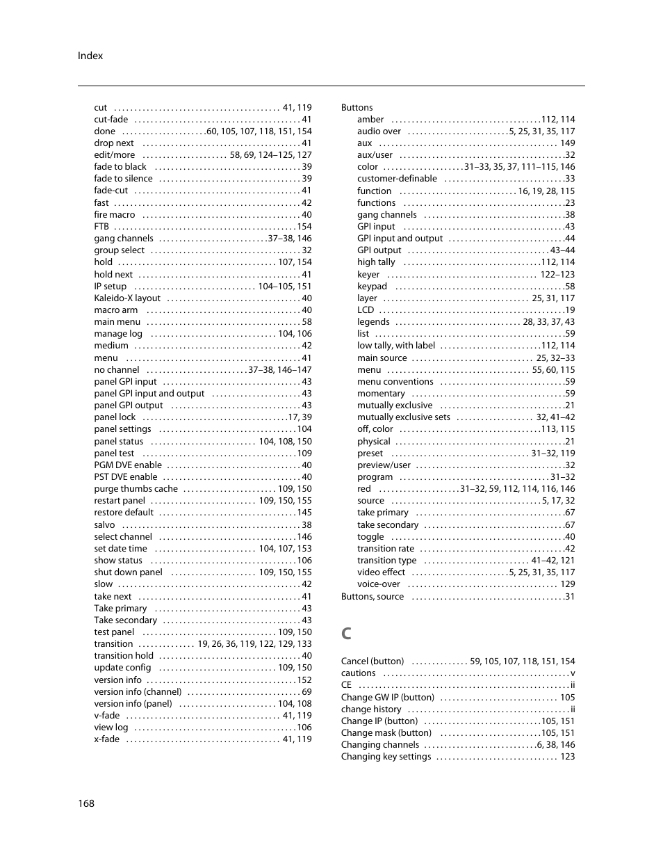 Grass Valley iMC-Panel-100 v.7.2.9.0 User Manual | Page 180 / 190