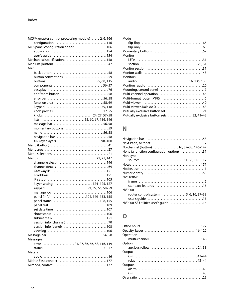 Grass Valley iMC-Panel-100 v.7.2.9.0 User Manual | Page 184 / 190