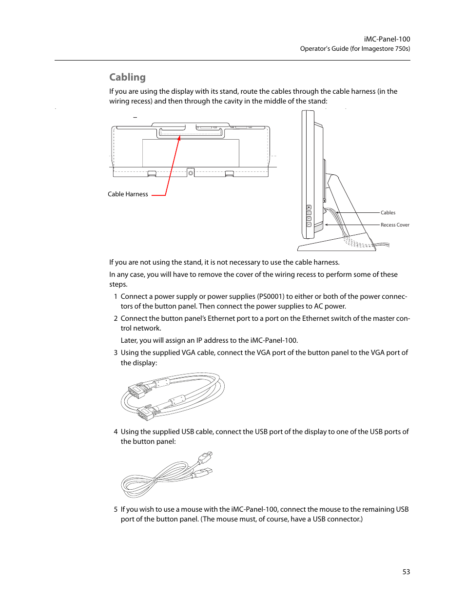 Cabling | Grass Valley iMC-Panel-100 v.7.2.9.0 User Manual | Page 65 / 190