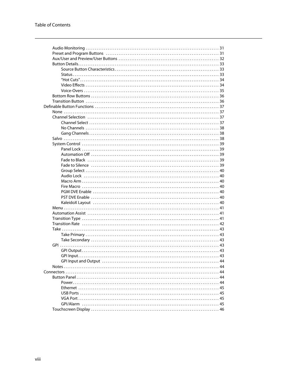 Grass Valley iMC-Panel-100 v.7.2.9.0 User Manual | Page 8 / 190