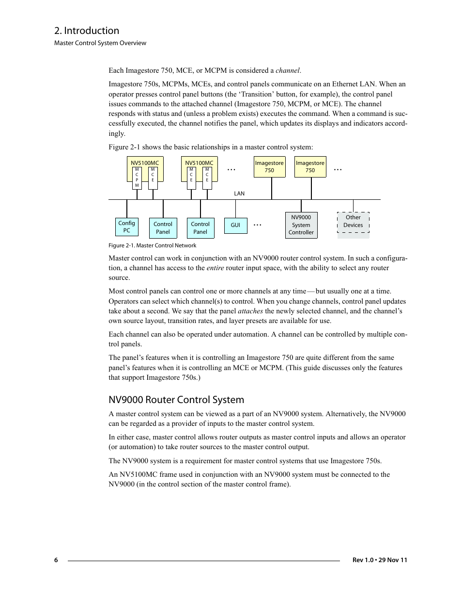 Nv9000 router control system, Introduction | Grass Valley iMC-Panel-100 v.7.0.9.0 User Manual | Page 18 / 174
