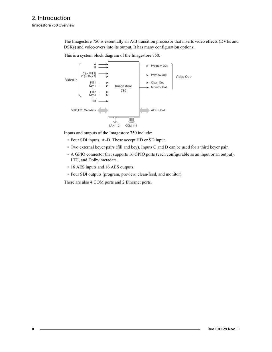 Introduction | Grass Valley iMC-Panel-100 v.7.0.9.0 User Manual | Page 20 / 174
