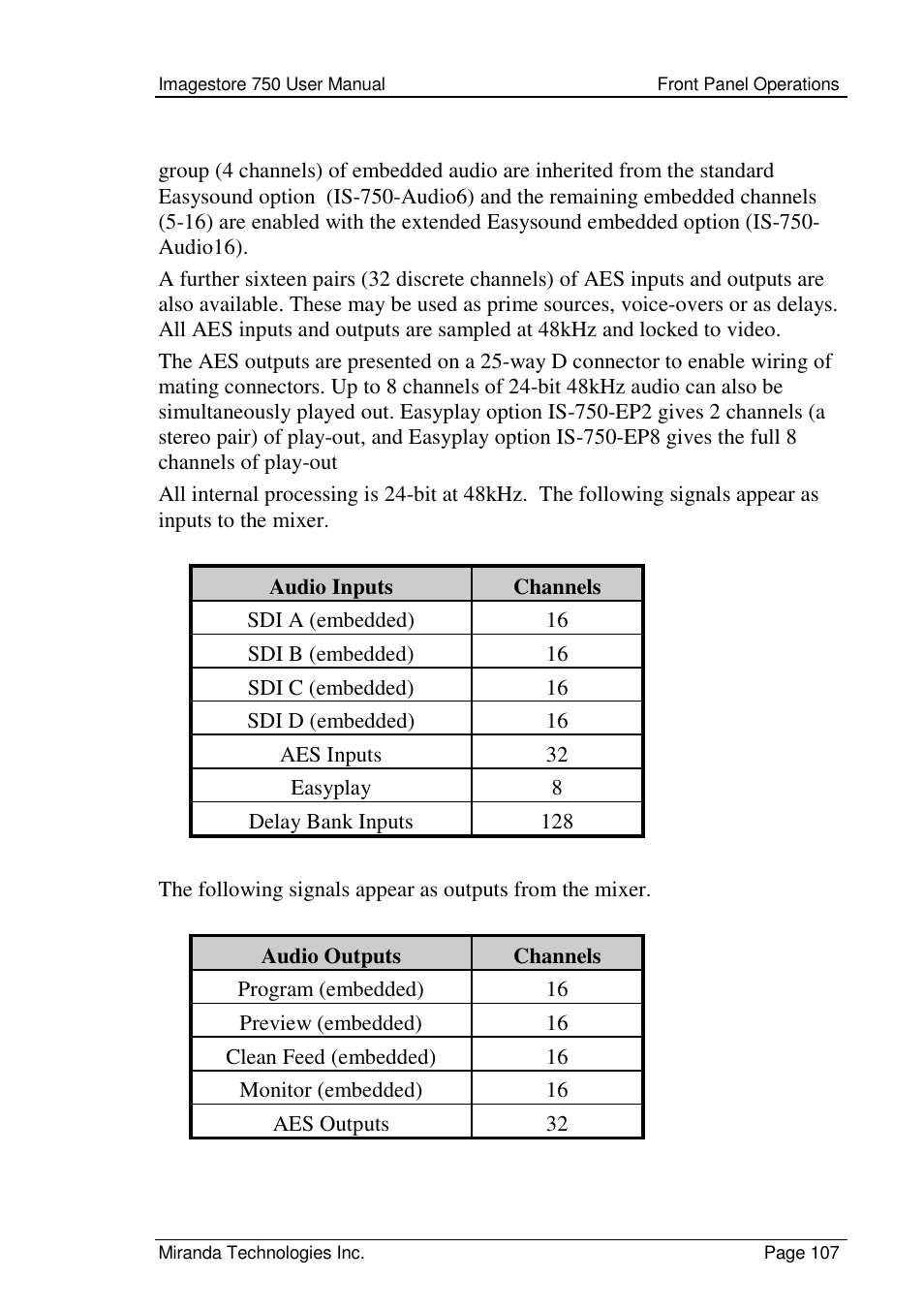 Grass Valley Imagestore 750 v.2.0.1 User Manual | Page 107 / 421