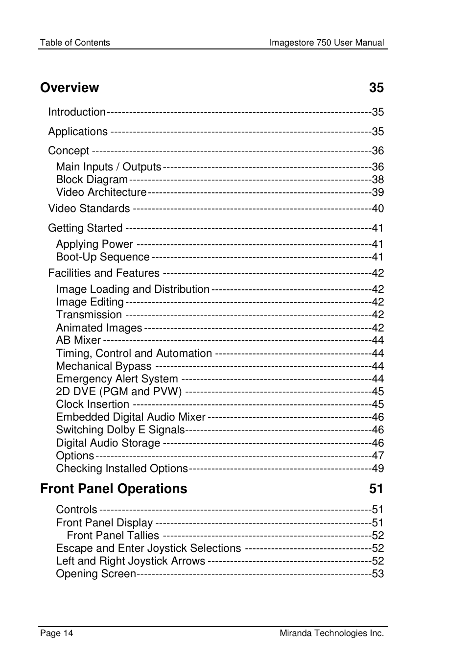 Grass Valley Imagestore 750 v.2.0.1 User Manual | Page 14 / 421