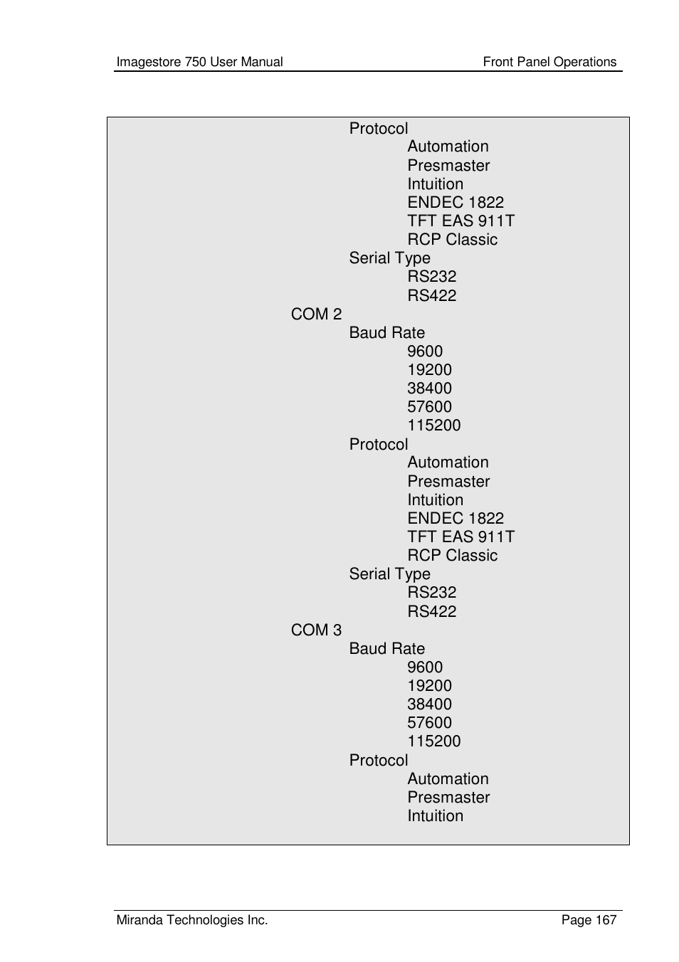 Grass Valley Imagestore 750 v.2.0.1 User Manual | Page 167 / 421
