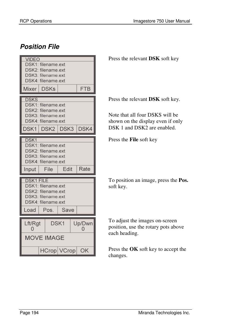 Position file | Grass Valley Imagestore 750 v.2.0.1 User Manual | Page 194 / 421