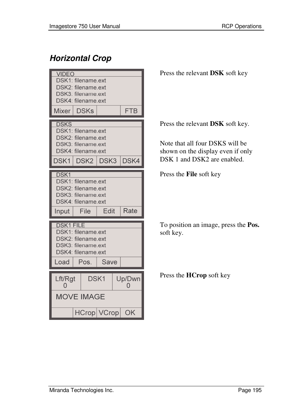 Horizontal crop | Grass Valley Imagestore 750 v.2.0.1 User Manual | Page 195 / 421