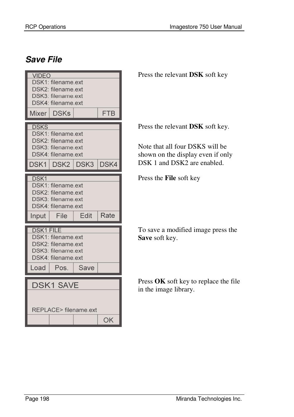 Save file | Grass Valley Imagestore 750 v.2.0.1 User Manual | Page 198 / 421
