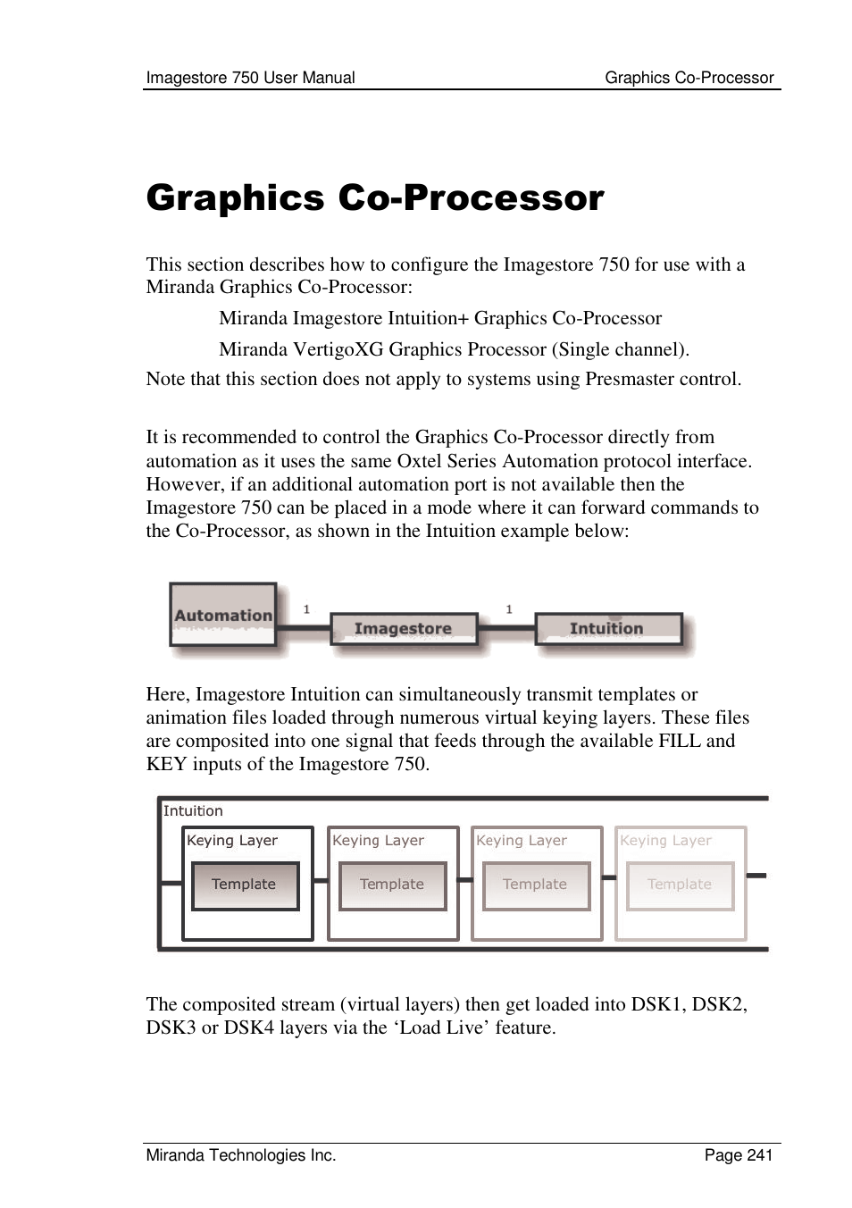 Graphics co-processor | Grass Valley Imagestore 750 v.2.0.1 User Manual | Page 241 / 421