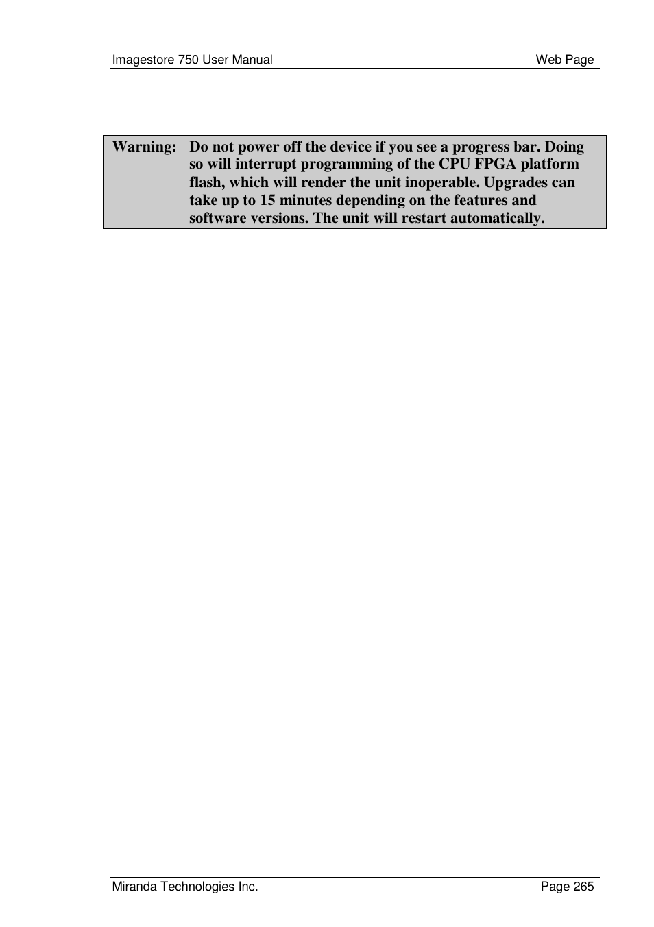 Grass Valley Imagestore 750 v.2.0.1 User Manual | Page 265 / 421