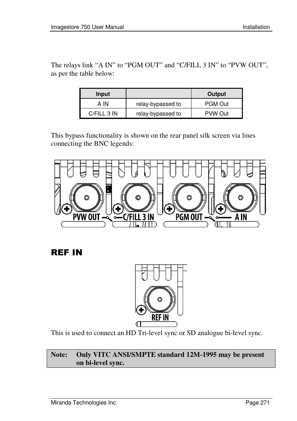 Ref in | Grass Valley Imagestore 750 v.2.0.1 User Manual | Page 271 / 421