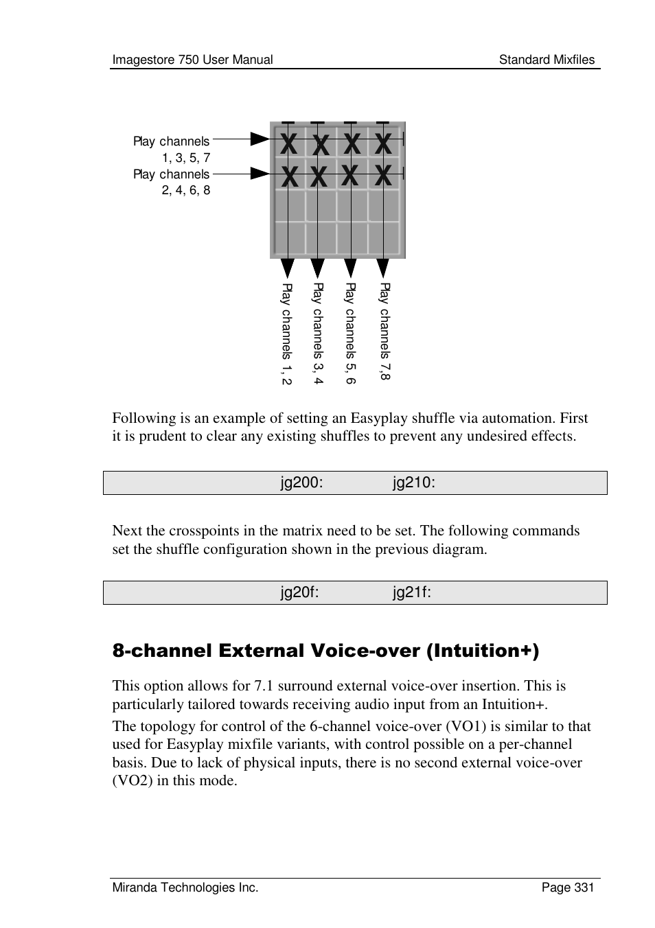 Channel external voice-over (intuition+) | Grass Valley Imagestore 750 v.2.0.1 User Manual | Page 331 / 421