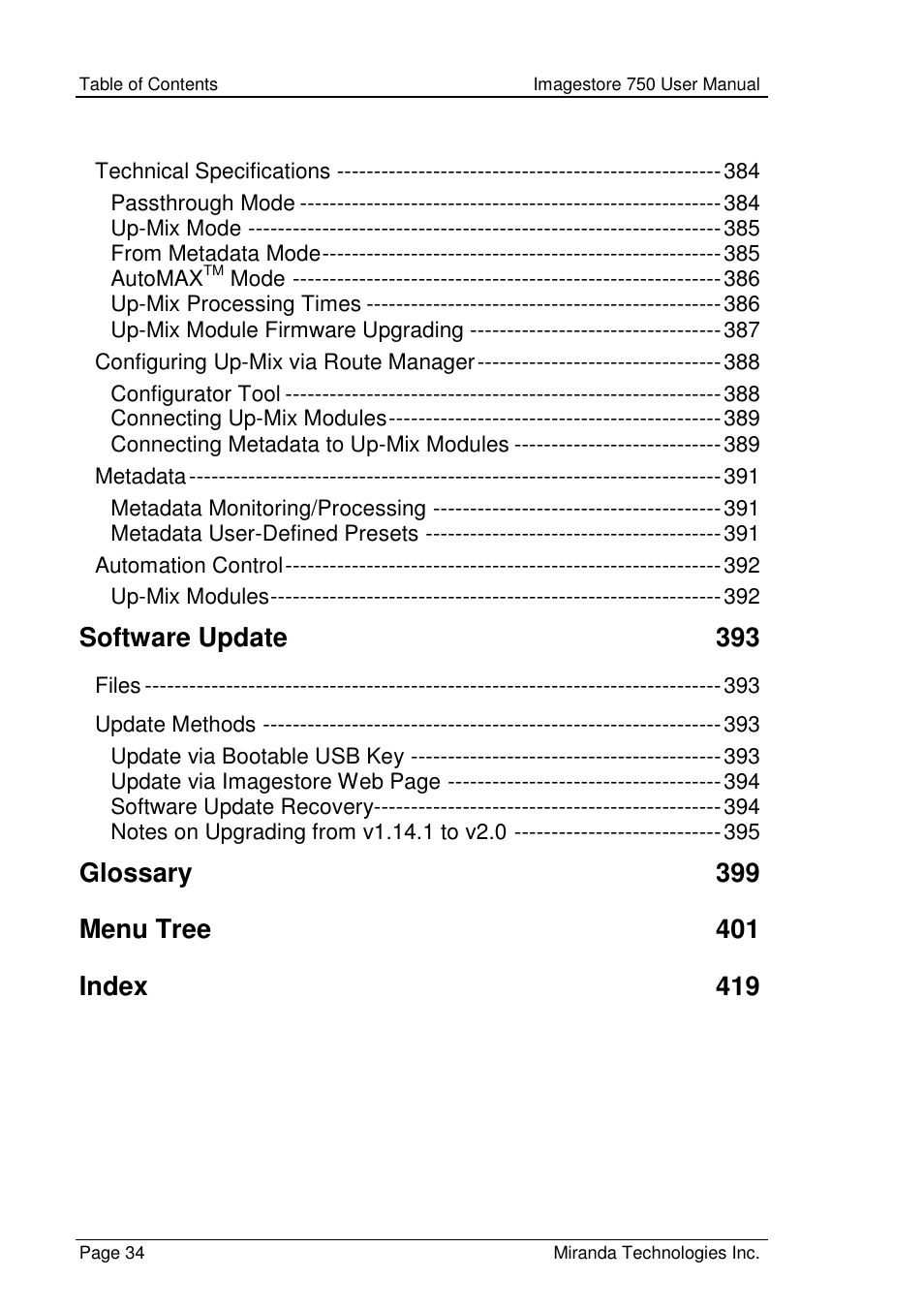 Grass Valley Imagestore 750 v.2.0.1 User Manual | Page 34 / 421